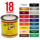 1 4 Pint 1 Shot Basic Enamel Kit 18 Color Set Pinstriping Lettering - One Shot
