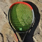 Wilson Clash 108 V1 0 Tennis Racquet 4 3 8  Grip Black Red Green Strings
