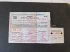Rw21 - 1954 Federal Duck Stamp On Wyoming Resident Hunting License