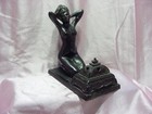 Vintage 1920s Ronson Art Deco Nude Female Figure Metal Incense Burner