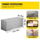 Board Shower Bench Rectangle Bench Ready To Tile   Waterproof 47 2x16x20 