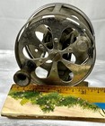 Antique Nickel Plated Brass Fly  Fishing Reel Marked Hermos Reel