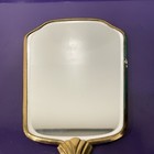 Hand Mirror For Ladies- Gold Tone Metal - Vintage