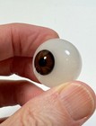 Antique German Hand-blown Human Prosthetic Glass Eye   Full Eyeball   Brown Iris