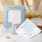 Embroidered Wedding Handkerchiefs  Something Blue Handkerchief Wedding Gift For