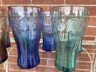 Set Of 8 Mint Coca Cola Vintage Glass Collector Glasses Colorful