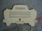 1950   s Studebaker Commander Delux  Flyer    Reprint 1984  