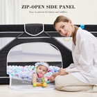 Angelbliss Baby Playpen  Foldable Plaype Portable Play Yard 59     71    - Black