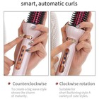 Automatic Rotating Tourmaline Ceramic Curling Iron Wand Hair Curler Green Color