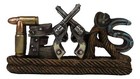 Texas Word Art Lasso Ropes Bullets Horseshoes Cowboy Hat Guns Desktop Figurine