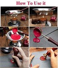 Vintage Christmas Snowflake Wax Seal Sealing Stamp Kit With Rosewood Handle I   