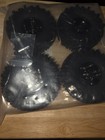 1 10 Scale Rc Black 1 9    Beadlock Metal Wheels W  Crawler Tires And Scale Bolts