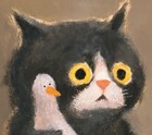 Natalia Shaloshvili- Hello Bird Cat Art Print Limited