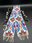Antique Native American Indian Ceremonial Beaded Sash Belt Dance Ankle Bells