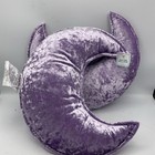 Set Of Two Purple Crescent Moon Decor Pillows 
