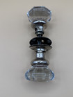 Victorian Style Crystal Glass Door Knob Octagon Star Cut Architectural Salvage