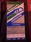 Seattle Seahawks Vs Redskins 1983 At The Kingdome Ticket Stub