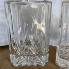 2 Vtg Crystal Cut Glass Square Whiskey Liquor Decanter   Stoppers Brandy Rum