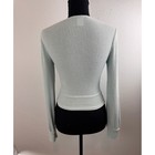 Hollister Ribbed Wrap Top Xs Mint Green Long Sleeve Fitted Y2k Coquette