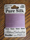 Lot Of 4 Bucilla 100  Pure Silk Ribbon Embroidery Greens   Lilacs Nos