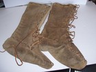 Vintage Hand Made Native American Tall Leather Boot Moccasins  Northern Michigan