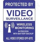 Surveillance Signs Warning Security Cctv Sign Audio Video Camera  9 X 12 