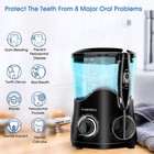 Water Dental Flosser 600ml Oral Irrigator 8 Water Jet Tips 10 Pressure Levels