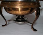 Vintage 5 Piece Copper Chafing Dish Warming Pan Lid Burner Stand 