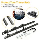3-place Weeder Trimmer Rack Holder For Open Landscape Trailer Lockable