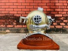 18 antique Mark V Deep Diving Divers Helmet Handmade Decorative With Wood Base