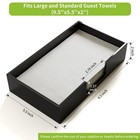 Acrylic Guest Towel Napkin Holder black Bathroom Paper Hand Towels Storage Tray 