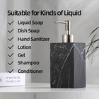 Soap Dispenser Pump  Marble Refillable Dish Hand Liquid Black 