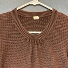 Vintage Old Navy Knit Tunic Sweater Dress Brown Stripe Sleeve Size 8 Medium Boho