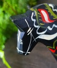 Vintage  black  Swedish Dala Horse  hand-painted   Hand-carved 