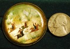Asian Or Middle Eastern Broch Painting On Back Of Glass Broach Pin Shlf-1a4-09