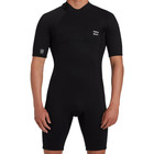 Billabong Men s Black Foil Series 2mm Back Zip Shorty Spring Wetsuit Size Medium