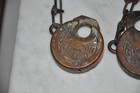 3 Antique Brass Champion 6-lever Pad Lock Miller  1 Has Working Key