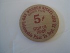 Wooden Nickel Ponca City Oklahoma 75th Anniversary