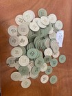 100 Unkown Casino Chips With The Intianls Psc Mongram Greenish Color Chips Lot