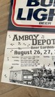 Vtg Bud Light Amboy Depot Days Poster Aug 1984 Beer Ad 25x19 Illinois Retro