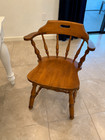 Ethan Allen 37-9120 Nutmeg Captain Arm Chair 6101 Solid Wood Dining Chair