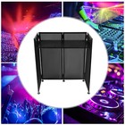 Foldable Dj Event Booth Facade With Scrims And Portable Travel Bag