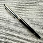 Montblanc Meisterst  ck Fountain Pen 18k Stainless Cap Black Barrel End Cracked