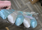 Vintage Set Of 5 Satin Padded Clothes Hangers New In Original Package Open