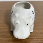 Vintage House Hippo Andre Richard Porcelain Planter Figurine Flowers Butterflies