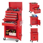 2 In 1 Rolling Tool Chest Tool Organizer Box W  Lockable Wheels Garage Workshop