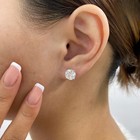 3 Ct Lab Grown Diamond Solitaire Stud Earrings  14k Solid Gold