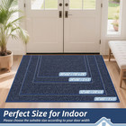 Beqhause Dirt Trapper Door Mat 20  X 32   Non-slip Washable Doormats Entrance Ma