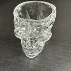 Set Of 5 Clear Glass Crystal Head Vodka Skull Shaped Shot Glasses 3    2oz