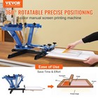 Vevor 4 Color 1 Station Silk Screening Screenprint Press Screen Printing Machine